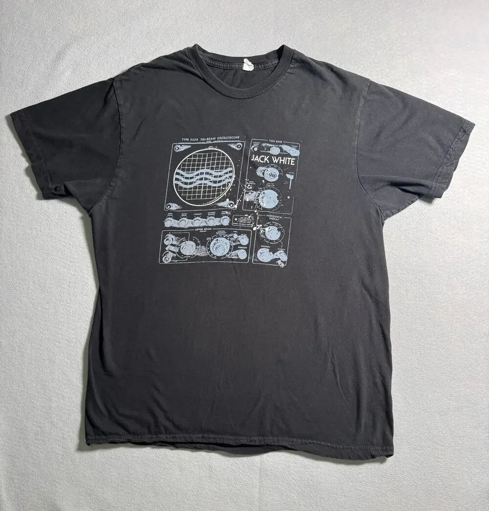 Jack White Tri Beam Oscilloscope Limited Edition Tultex T-shirt Size Large